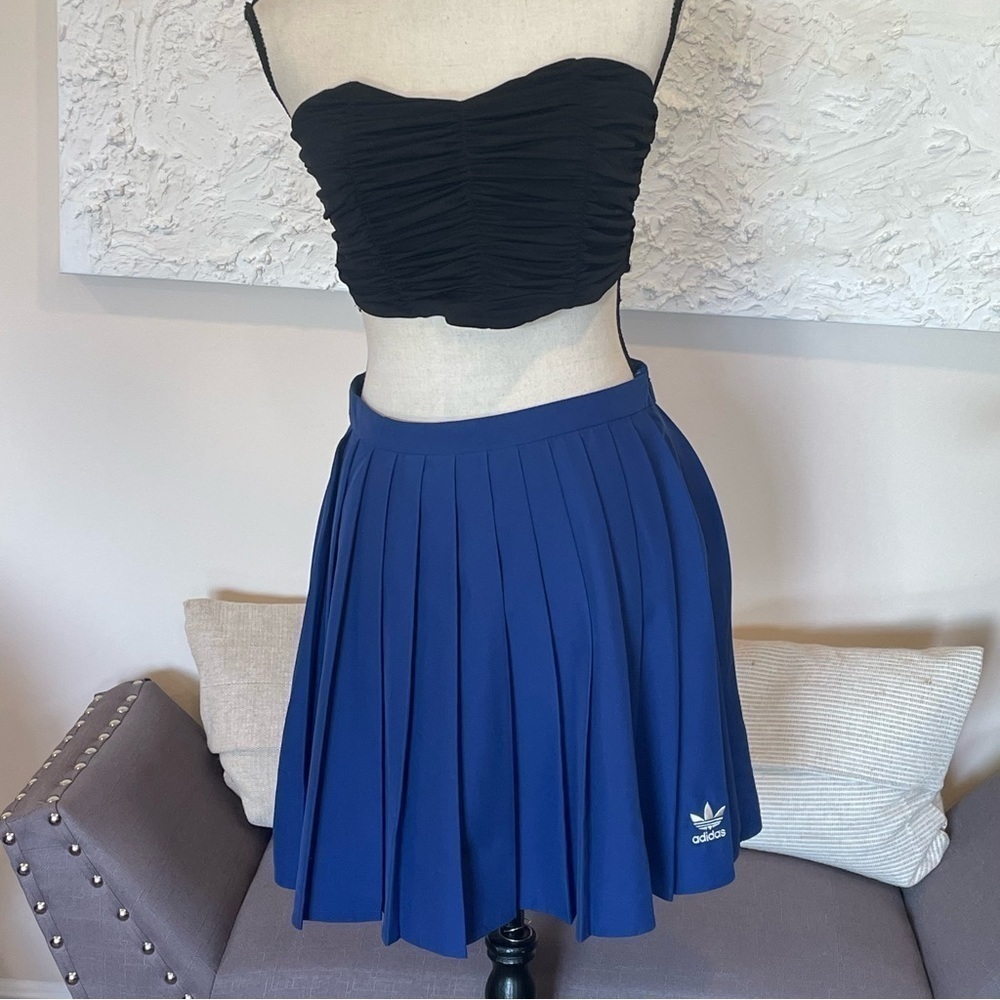 Adidas Women's Pleated School Girl Skirt Victory Blue Sz 6 NWT